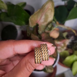 Silver Plated Gold Hoop Earrings